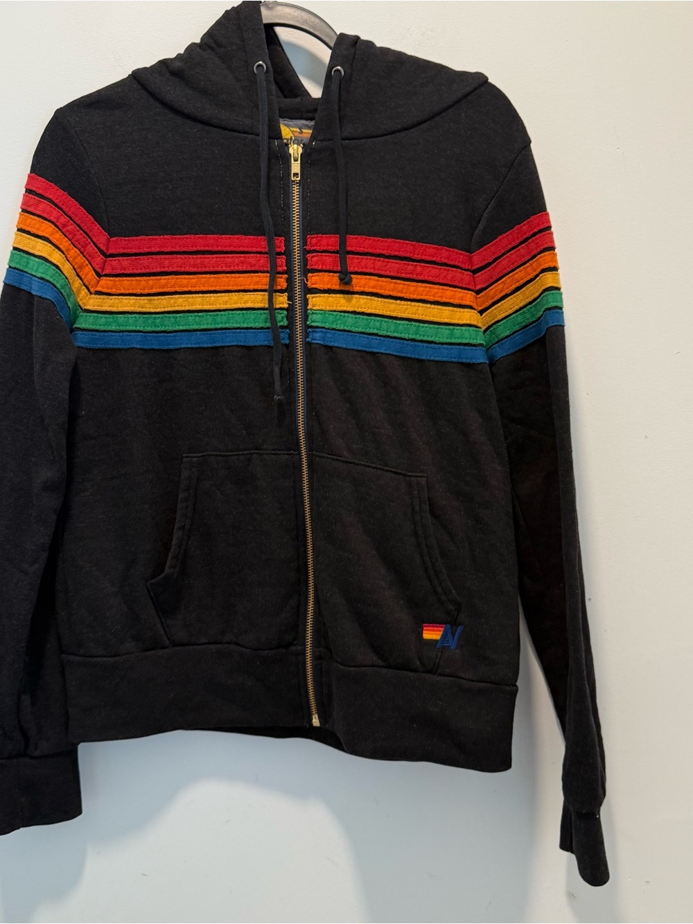 AVIATOR NATION
UNISEX AVIATOR NATION 6 STRIPE ZIP HOODIE SWEATER size S